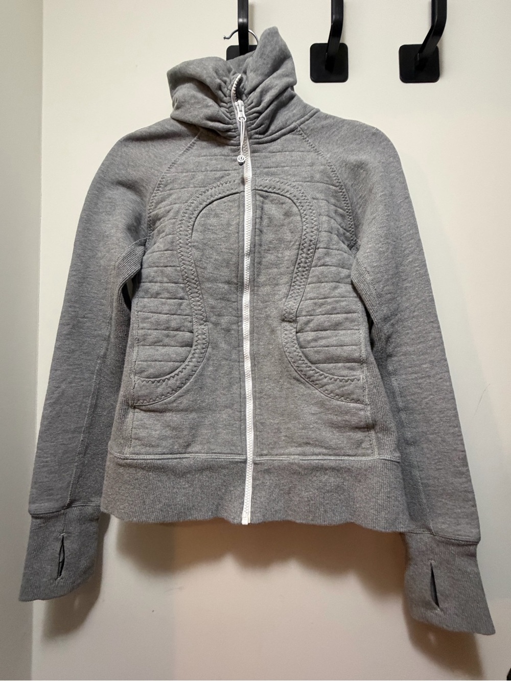 Lululemon Vintage Scuba Full Zip Hoodie Gray XS/S